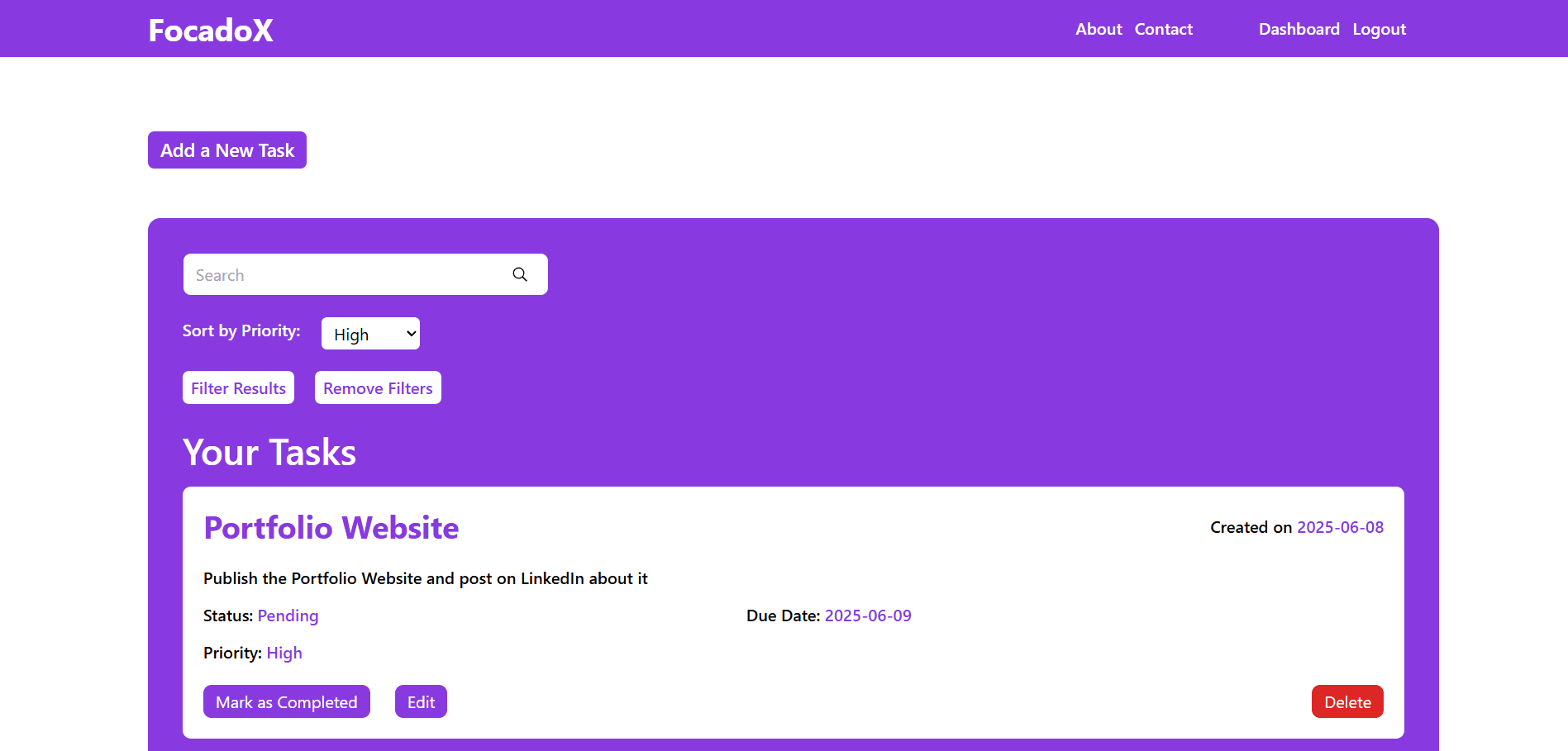 FocadoX - Task Management
